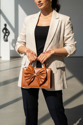 Fineur - HandBag Gloss Bow Brown